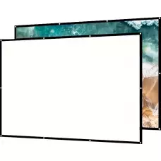 Écran de projection double face 16:9 avec tissu doux facile à nettoyer et à repasser (100 pouces, 254 cm)