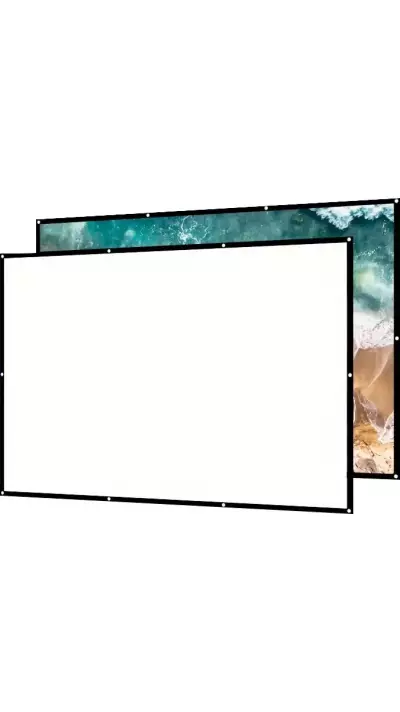 Écran de projection double face 16:9 avec tissu doux facile à nettoyer et à repasser (100 pouces, 254 cm)