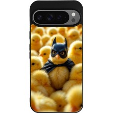 Google Pixel 9 Pro XL Case Hülle - Silikon schwarz Easter 2026 Chicken Batman