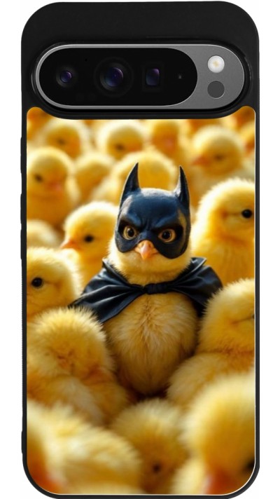 Google Pixel 9 Pro XL Case Hülle - Silikon schwarz Easter 2026 Chicken Batman