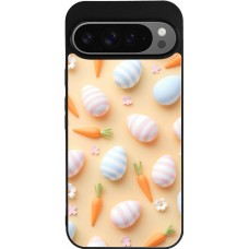 Google Pixel 9 Pro XL Case Hülle - Silikon schwarz Easter 2026 Pattern Easter