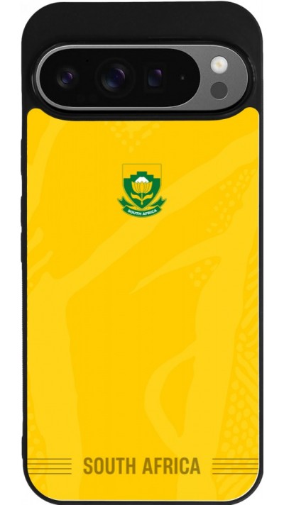 Coque Google Pixel 9 Pro XL - Silicone rigide noir Maillot de football Afrique du Sud 2026 personnalisable