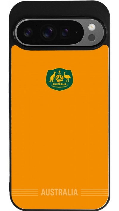 Google Pixel 9 Pro XL Case Hülle - Silikon schwarz Australien 2026 personalisierbares Fussballtrikot