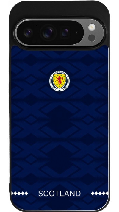 Coque Google Pixel 9 Pro XL - Silicone rigide noir Maillot de football Ecosse 2026 personnalisable