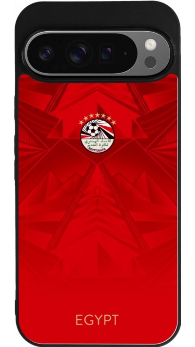 Google Pixel 9 Pro XL Case Hülle - Silikon schwarz Ägypten 2026 personalisierbares Fussballtrikot