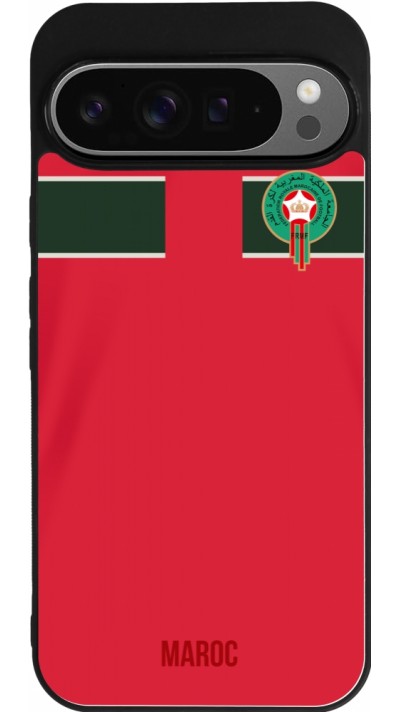 Google Pixel 9 Pro XL Case Hülle - Silikon schwarz Marokko 2022 personalisierbares Fussballtrikot