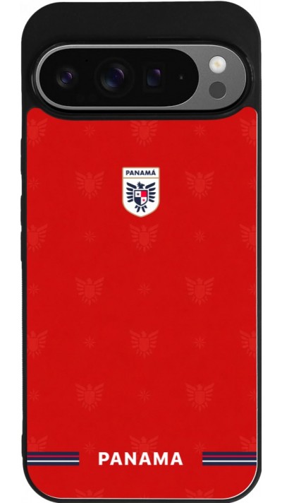 Coque Google Pixel 9 Pro XL - Silicone rigide noir Maillot de football Panama 2026 personnalisable