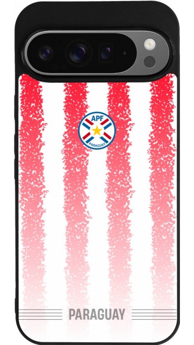 Google Pixel 9 Pro XL Case Hülle - Silikon schwarz Paraguay 2026 personalisierbares Fussballtrikot