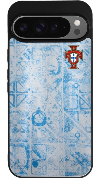 Google Pixel 9 Pro XL Case Hülle - Silikon schwarz Portugal Away personalisierbares Fussballtrikot