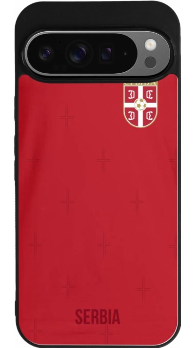 Google Pixel 9 Pro XL Case Hülle - Silikon schwarz Serbien 2022 personalisierbares Fussballtrikot