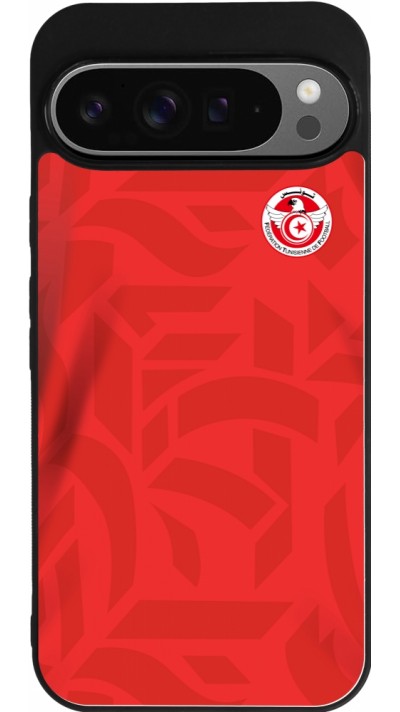 Google Pixel 9 Pro XL Case Hülle - Silikon schwarz Tunesien 2022 personalisierbares Fussballtrikot