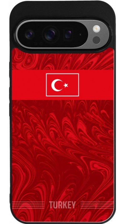 Google Pixel 9 Pro XL Case Hülle - Silikon schwarz Türkei 2026 personalisierbares Fussballtrikot