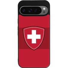 Google Pixel 9 Pro XL Case Hülle - Silikon schwarz Hockey World Championship Ecusson Suisse