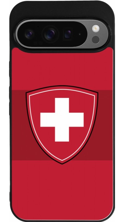 Google Pixel 9 Pro XL Case Hülle - Silikon schwarz Hockey World Championship Ecusson Suisse