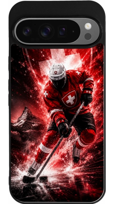 Google Pixel 9 Pro XL Case Hülle - Silikon schwarz Hockey World Championship Player