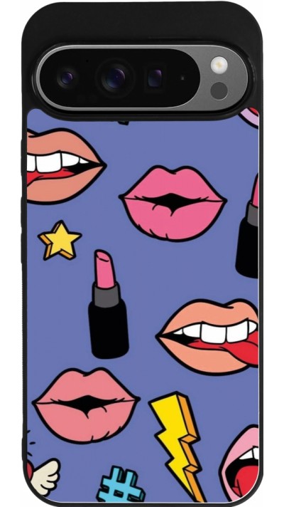 Google Pixel 9 Pro XL Case Hülle - Silikon schwarz Lips and lipgloss