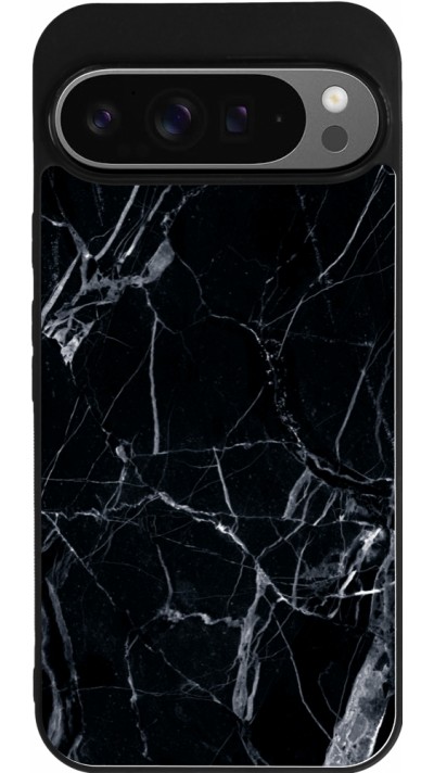 Google Pixel 9 Pro XL Case Hülle - Silikon schwarz Marble Black 01