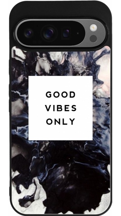 Google Pixel 9 Pro XL Case Hülle - Silikon schwarz Marble Good Vibes Only