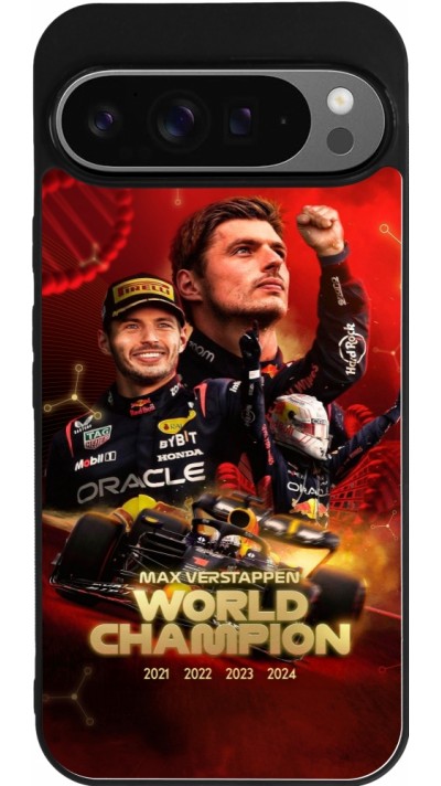 Google Pixel 9 Pro XL Case Hülle - Silikon schwarz Max Verstappen Champion 2023