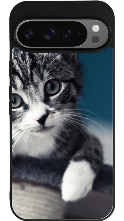 Google Pixel 9 Pro XL Case Hülle - Silikon schwarz Meow 23