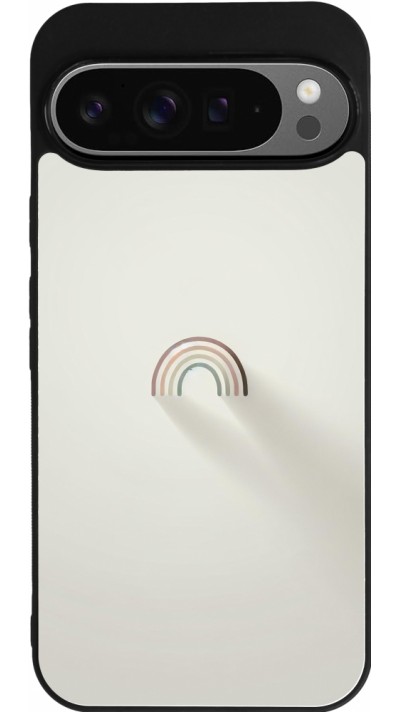 Google Pixel 9 Pro XL Case Hülle - Silikon schwarz Mini Regenbogen Minimal