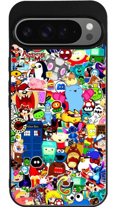 Google Pixel 9 Pro XL Case Hülle - Silikon schwarz Mixed cartoons