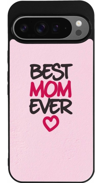 Google Pixel 9 Pro XL Case Hülle - Silikon schwarz Mom 2023 best Mom ever pink