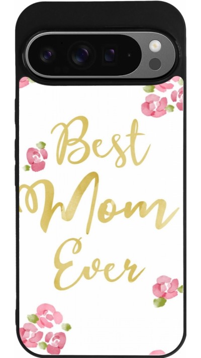 Google Pixel 9 Pro XL Case Hülle - Silikon schwarz Mom 2024 best Mom ever