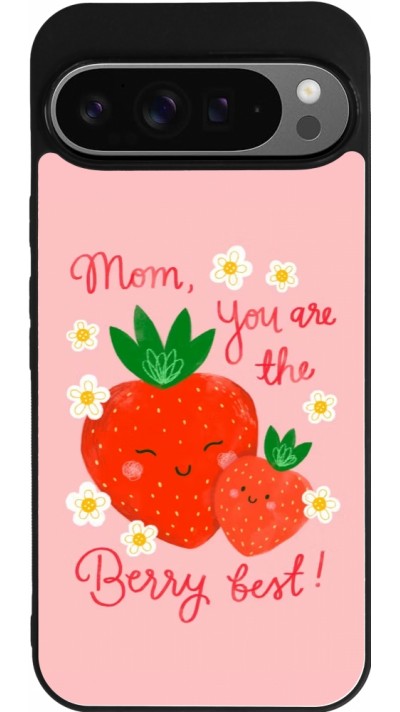 Google Pixel 9 Pro XL Case Hülle - Silikon schwarz Mom 2026 Berry best