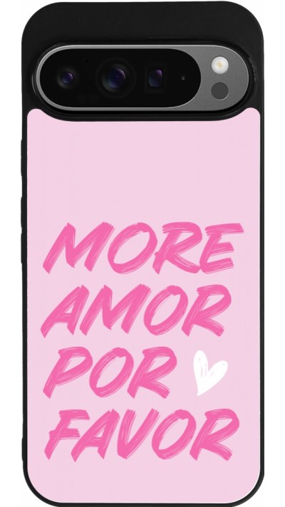 Google Pixel 9 Pro XL Case Hülle - Silikon schwarz More amor porfavor