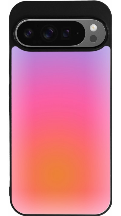 Google Pixel 9 Pro XL Case Hülle - Silikon schwarz Orange Pink Blue Gradient
