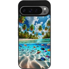 Google Pixel 9 Pro XL Case Hülle - Silikon schwarz Strandparadies
