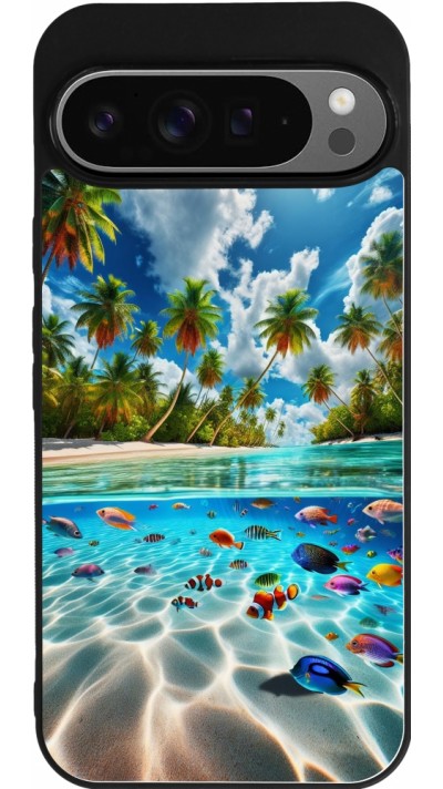 Google Pixel 9 Pro XL Case Hülle - Silikon schwarz Strandparadies