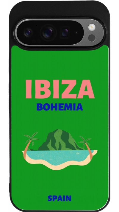 Google Pixel 9 Pro XL Case Hülle - Silikon schwarz Pop Summer Destination Ibiza