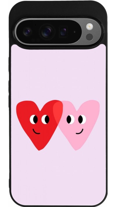 Google Pixel 9 Pro XL Case Hülle - Silikon schwarz Saint Valentines Day 26 Heart