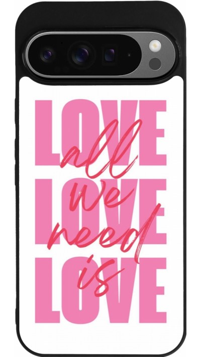 Google Pixel 9 Pro XL Case Hülle - Silikon schwarz Saint Valentines Day 26 Love all we need is