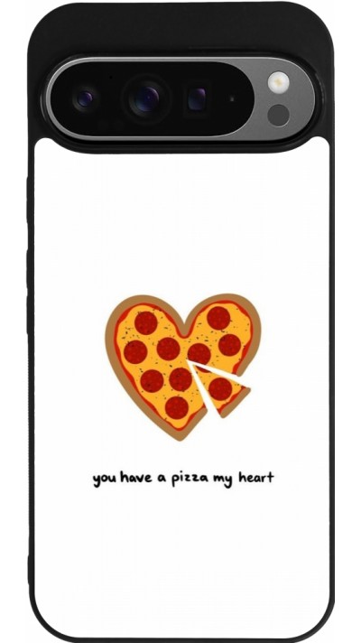 Google Pixel 9 Pro XL Case Hülle - Silikon schwarz Saint Valentines Day 26 You have my pizza heart
