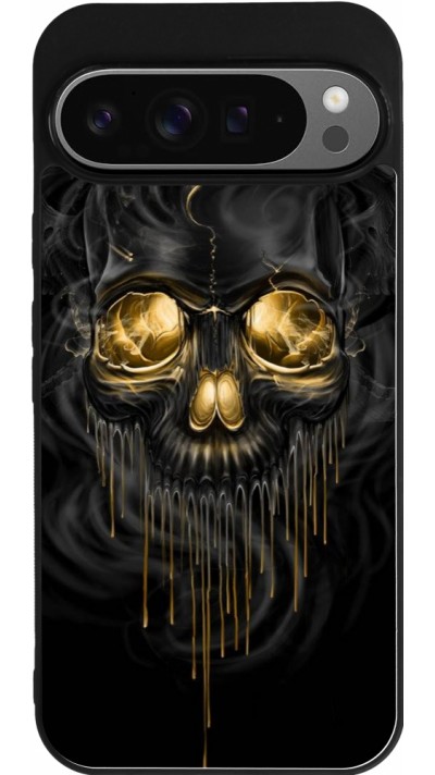 Google Pixel 9 Pro XL Case Hülle - Silikon schwarz Skull 02