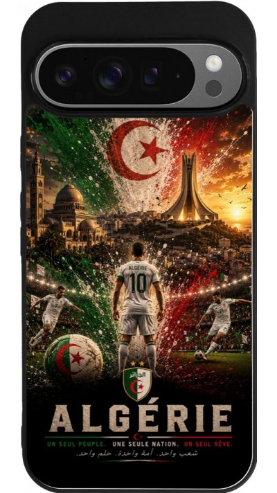 Google Pixel 9 Pro XL Case Hülle - Silikon schwarz Fussball Algerien splash 2026