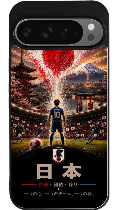 Google Pixel 9 Pro XL Case Hülle - Silikon schwarz Fussball Japan splash 2026