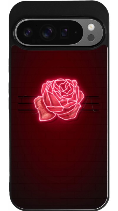 Google Pixel 9 Pro XL Case Hülle - Silikon schwarz Spring 23 neon rose