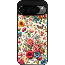Google Pixel 9 Pro XL Case Hülle - Silikon schwarz Spring 25 fruehling bluetend