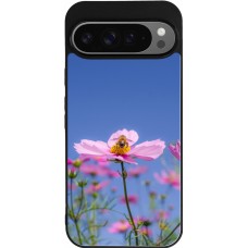 Coque Google Pixel 9 Pro XL - Silicone rigide noir Bee on a flower Spring 2026