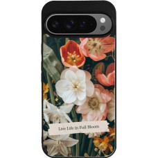 Google Pixel 9 Pro XL Case Hülle - Silikon schwarz Full Bloom Spring 2026