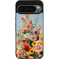 Google Pixel 9 Pro XL Case Hülle - Silikon schwarz Spring flowers Spring 2026