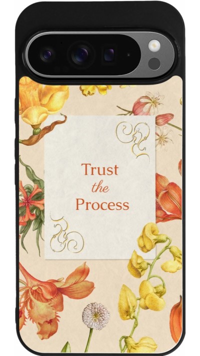 Google Pixel 9 Pro XL Case Hülle - Silikon schwarz Trust the process Spring 2026