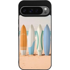 Google Pixel 9 Pro XL Case Hülle - Silikon schwarz Summer surfboard 2025