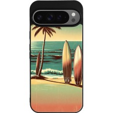 Google Pixel 9 Pro XL Case Hülle - Silikon schwarz Surf Paradise