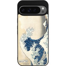 Coque Google Pixel 9 Pro XL - Silicone rigide noir Tableau art - La Grande Vague de Kanagawa - Hokusai