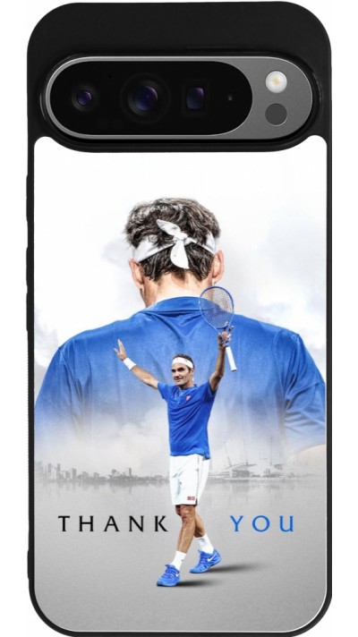 Coque Google Pixel 9 Pro XL - Silicone rigide noir Thank you Roger